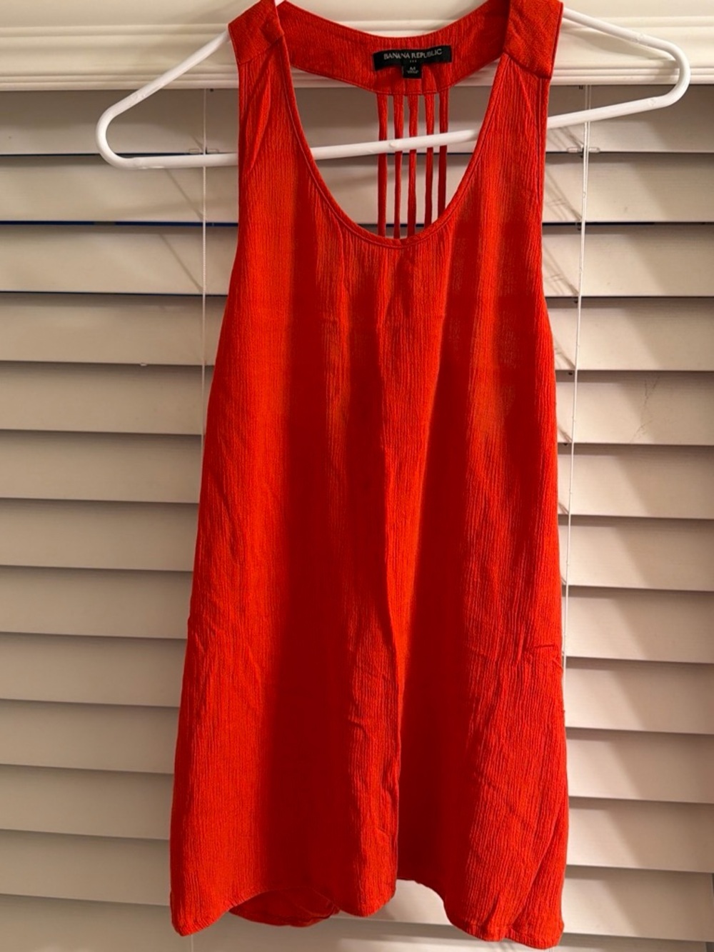 Banana Republic Orange  Sleeveless tank with Strappy Back